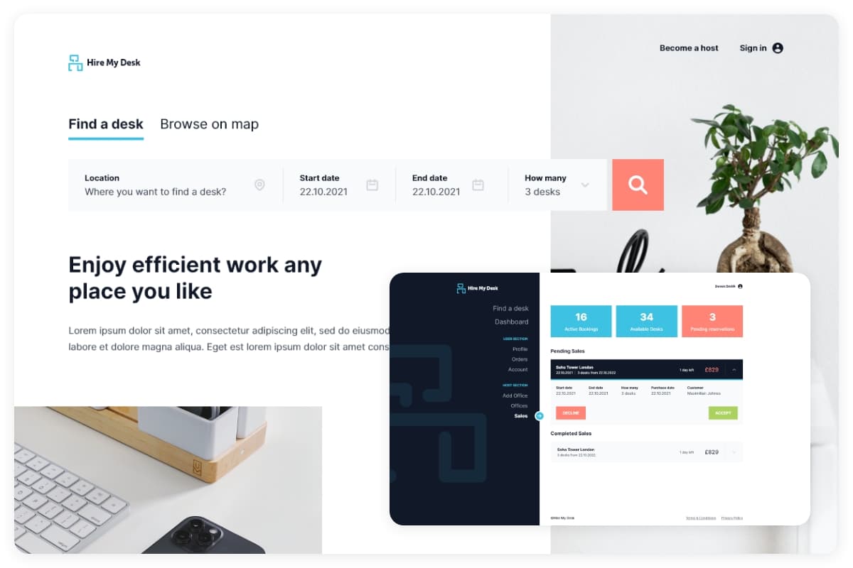Web application designed adn developed by Xeonic